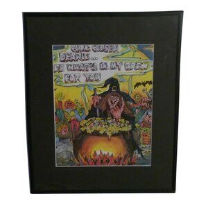 Life Savers Inc. 1970's Halloween In-Store Poster Matted & Framed